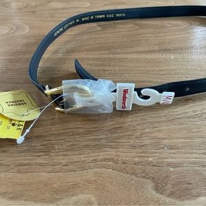 Vintage Woolworth black leather belt